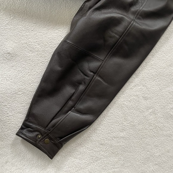 Saddlebred Men's Brown Leather Jacket Vintage XL‎ Quilted Lining Bomber Flight - Picture 15 of 16